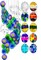Wind Chimes Capiz Sea Glass Shells Large 27 Inch outside Windchimes Peacock Home Decor Outdoor Garden Patio Yard Lawn Unique Gifts for Mom Grandma Woman Sympathy Memorial Remembrance